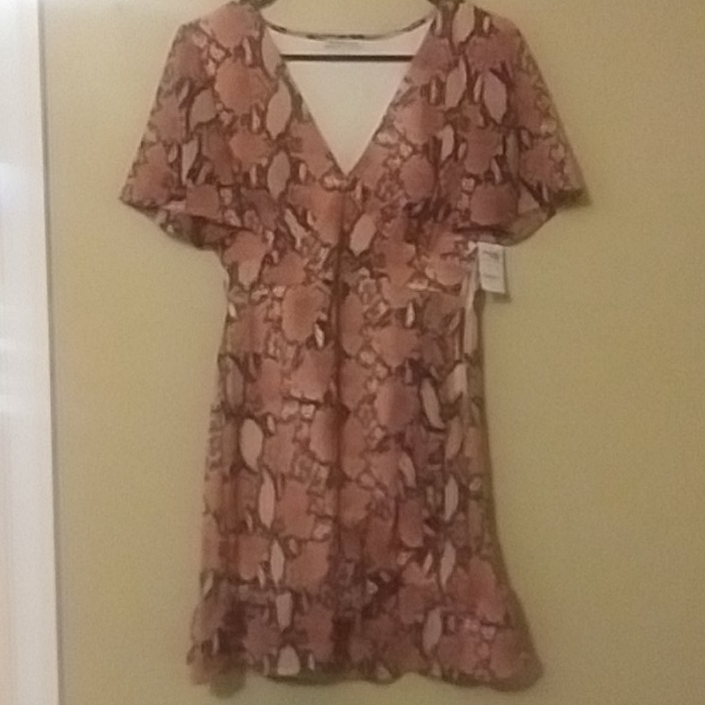 Charlotte russe pink snake print dress